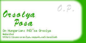 orsolya posa business card